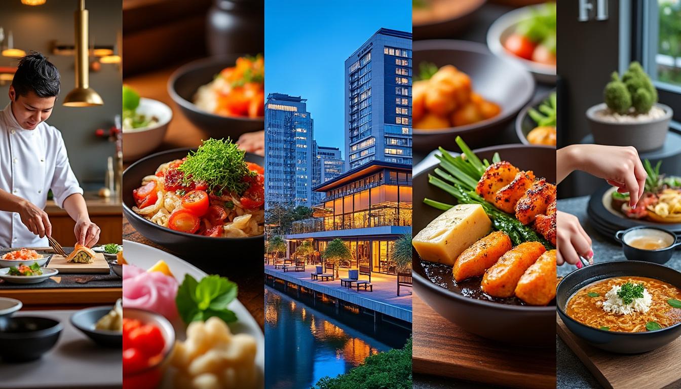 découvrez les 5 meilleurs hôtels de tokyo offrant des expériences gastronomiques uniques, adaptées à tous les budgets. ce guide vous aide à choisir l'établissement idéal pour savourer la cuisine locale dans un cadre d'exception.